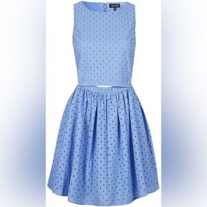 Topshop Light Blue Eyelet Dress